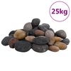 vidaXL Polirani kamenčki 25 kg me&scaron;ane barve 5-8 cm