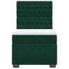 vidaXL Box spring postelja z vzmetnico temno zelen 90x190 cm žamet