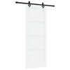 vidaXL Drsna vrata ORKDAL 83 x 211 cm Inženirski les Bela in črna