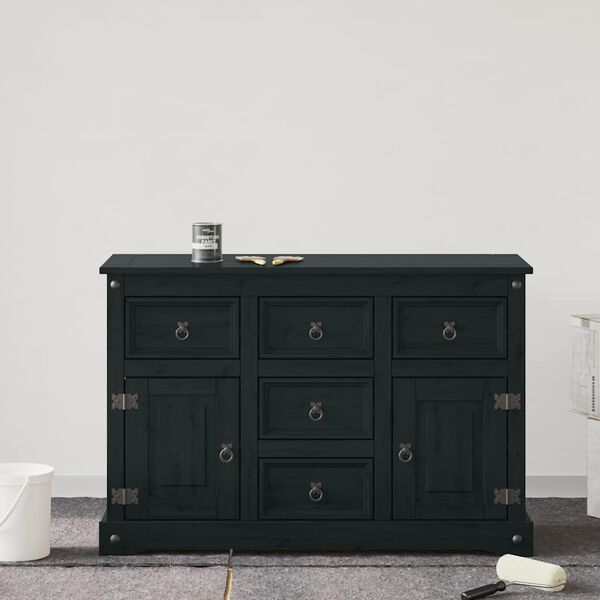 vidaXL Barva za pohištvo Črna 10 x 10 x 12,2 cm Tisk na steno