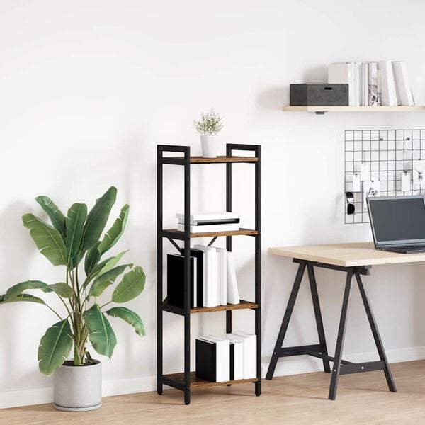 vidaXL Knjižna polica Star les 40 x 30 x 85 cm Konstruiran les