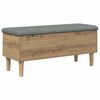 vidaXL Shranjevalna klop s blazino Artisan hrast 102 x 42 x 46 cm