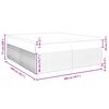 vidaXL Box spring postelja z vzmetnico svetlo siva 200x200 cm blago