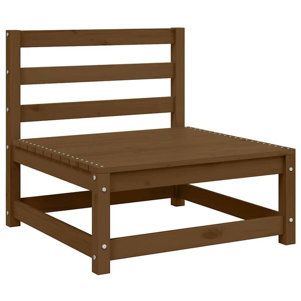 vidaXL Vrtni sredinski kavči s krem blazinami 2 kosa trdna borovina