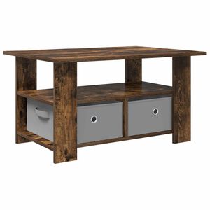 vidaXL Klubska miza Dimljeni oreh 77 x 55 x 42 cm Konstruiran les