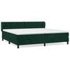 vidaXL Box spring postelja z vzmetnico temno zelena 200x200 cm žamet