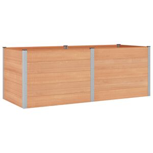 vidaXL Vrtna visoka greda Rjava 250 x 100 x 91 cm