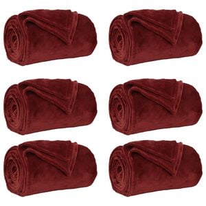vidaXL Obloge 6 kos Bordeaux rdeča 220 x 240 cm 8.24 kg Flis