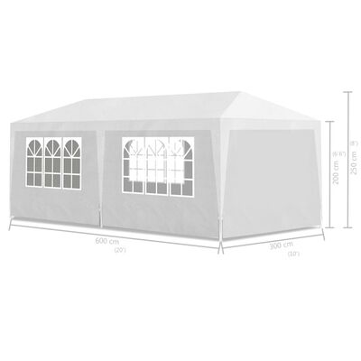 vidaXL Vrtni šotor 3x6 m bel