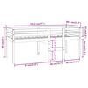 vidaXL Visoka postelja vo&scaron;čeno rjava 75x190 cm trdna borovina