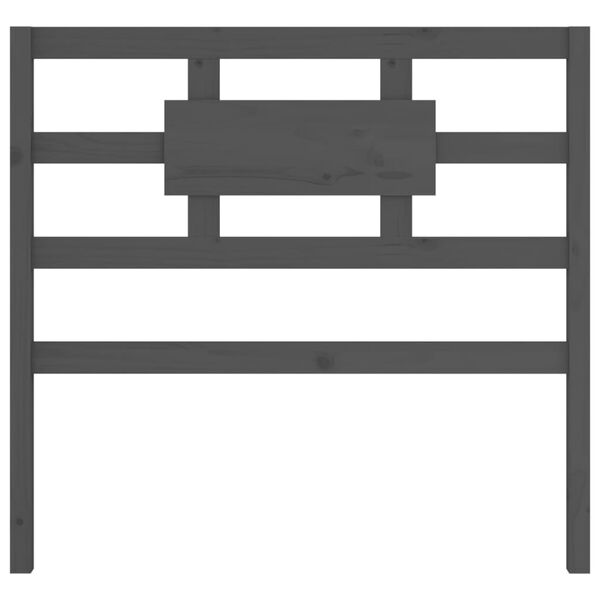 vidaXL Posteljno vzglavje sivo 105,5x4x100 cm trdna borovina