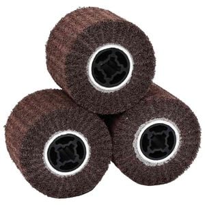 vidaXL Brusni valji 3 kos Rjava 12 x 12 x 10 cm Sintetična vlakna