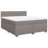 vidaXL Box spring postelja z vzmetnico taupe 180x200 cm blago