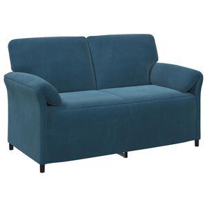 vidaXL Kavč za 2 osebi Modra 158 x 83 x 95 cm Žamet