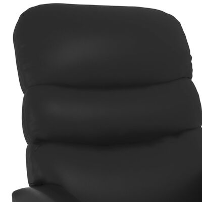 vidaXL Masažni stol s funkcijo vstajanja črno umetno usnje