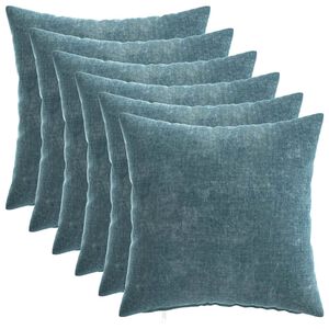 vidaXL Prevleka za blazino 6 kos HEERLEN Modra 40 x 40 cm
