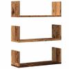 vidaXL Stenska polica 3 kosi starinski les 58x18x18 cm inženirski les