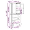 vidaXL Komplet shranjevalnega pohi&scaron;tva z vrati Rjava Konstruiran les