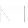 vidaXL Ograja s stebrom srebrna 1,2 x 25 m Jeklo in PVC