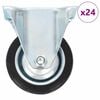 vidaXL Fiksna kolesa 24 kosov 75 mm