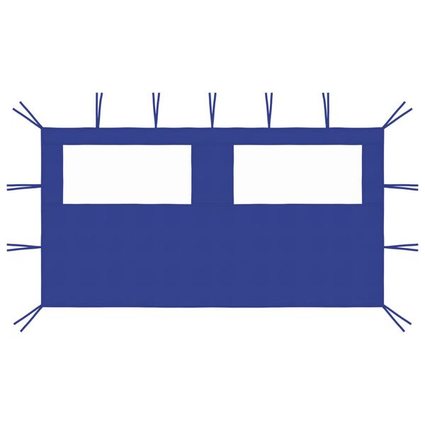 vidaXL Stranica za paviljon z okni 4x2 m modra