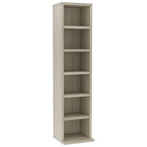 vidaXL Omarica za CD plo&scaron;če sonoma hrast 21x20x88 cm konstruiran les