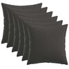 vidaXL Prevleka za blazino 6 pcs HEERLEN Temno siva 40 x 40 cm