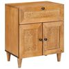 vidaXL Nočna omarica Svetlo rjava 50 x 33 x 60 cm Trden akacijev les