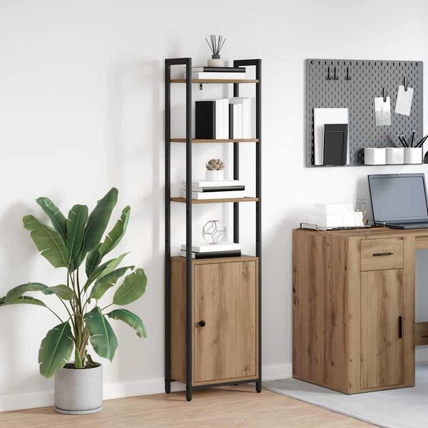 vidaXL Knjigovni omar Umetni hrast 40 x 24 x 161 cm Konstruiran les