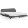 vidaXL Posteljni okvir Dover temno siv 180x200 cm tkanina