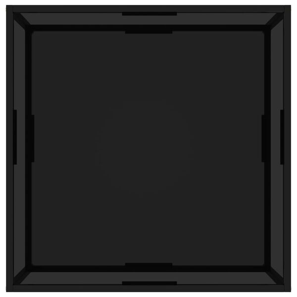 vidaXL Klubska mizica črna 80x80x35 cm kaljeno steklo