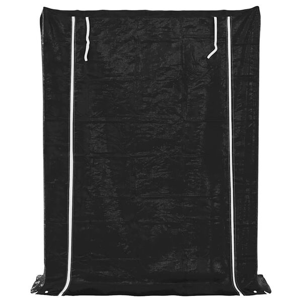 vidaxL Stojalo za drva z dežnim pokrovom 150x40x200 cm pocinkano jeklo