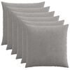 vidaXL Prevleka za blazino 6 pcs HEERLEN Svetlo siva 65 x 65 cm