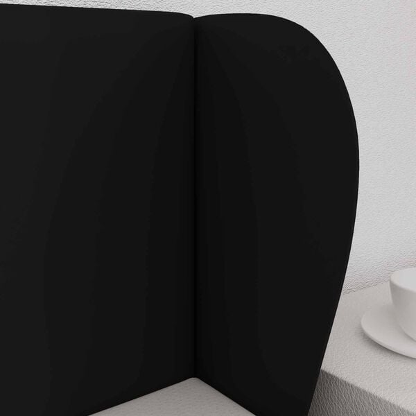 vidaXL U&scaron;esni vzglavnik Črna 40 x 23 x 6 cm PVC