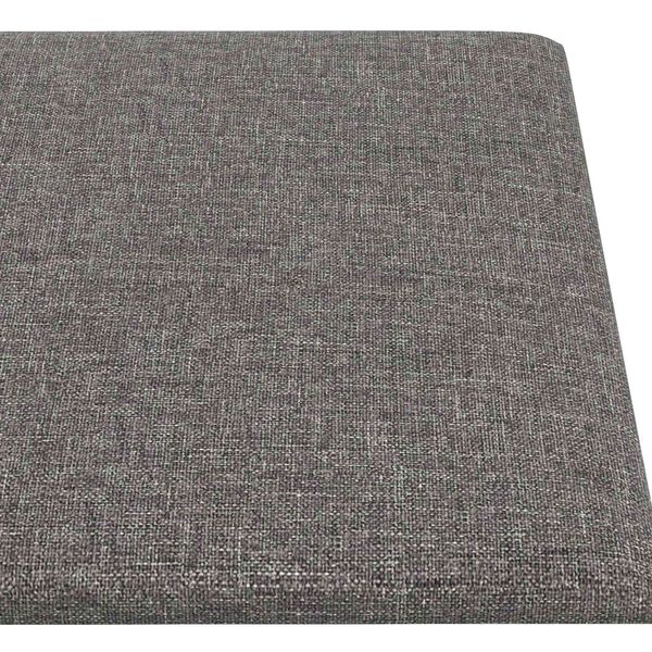 vidaXL Stenska glavna postelja 12 pcs Svetlo siva 90 x 15 cm blago