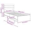 vidaXL Konstrukcija postelje s predalom Sonoma hrast 90 x 200 cm