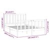 vidaXL Posteljni okvir brez vzmetnice 140x200 cm trdna borovina