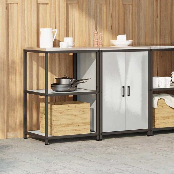 vidaXL Kuhinjski set za shranjevanje 2 pcs srebrna Nerjaveče jeklo