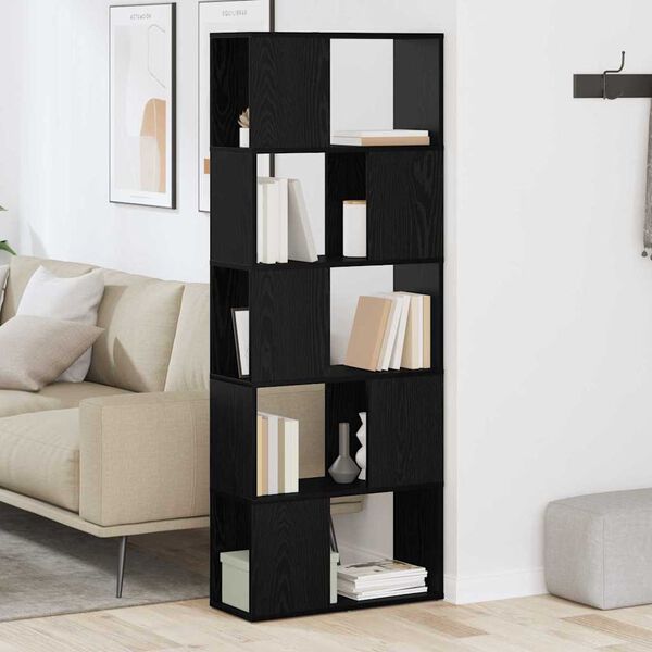 vidaXL Komplet TV omaric Črna 60 x 24 x 156 cm Konstruiran les