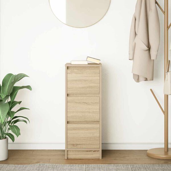 vidaXL Komoda sonoma hrast 29,5x34x76 cm inženirski les