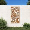 vidaXL Vrtna stenska dekoracija 105x55 cm corten jeklo zobniki