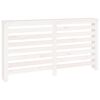 vidaXL Pokrov za radiator bela 153x19x84 cm trdna borovina