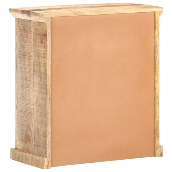 vidaXL Komoda 65x32x70 cm trden mangov les in naravni trst