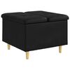 vidaXL Ottoman s shranjevanjem Črna 60 x 60 x 45 cm Umetna koža