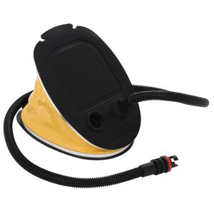 vidaXL Nožna tlačilka 26x18 cm PP in PE siva in rumena