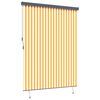 vidaXL Rolo Črtasto Rumena in modra 200 x 250 cm Tkanina in aluminij