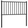 vidaXL Kovinsko nadomestno vzglavje črno 90 cm