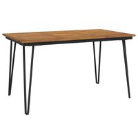 vidaXL Vrtna miza z nogami V oblike 140x80x75 cm trden akacijev les