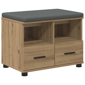 vidaXL Haldna klop Obrtni Hrast 60 x 38 x 46 cm