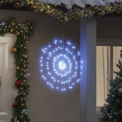 vidaXL Božične zvezdne lučke 140 LED lučk 8 kosov hladno bele 17 cm